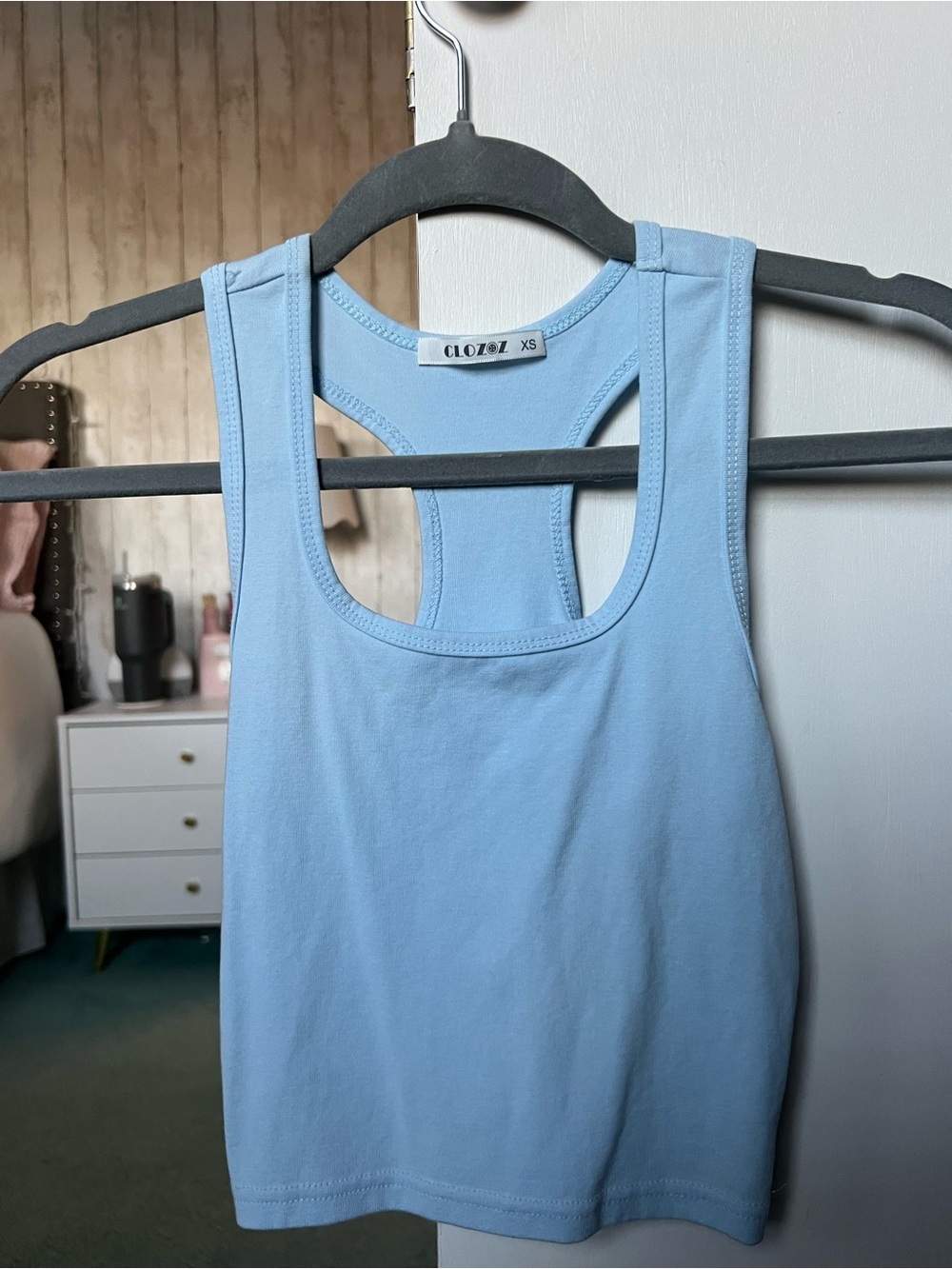 Amazon Light Blue Racerback Tank Top